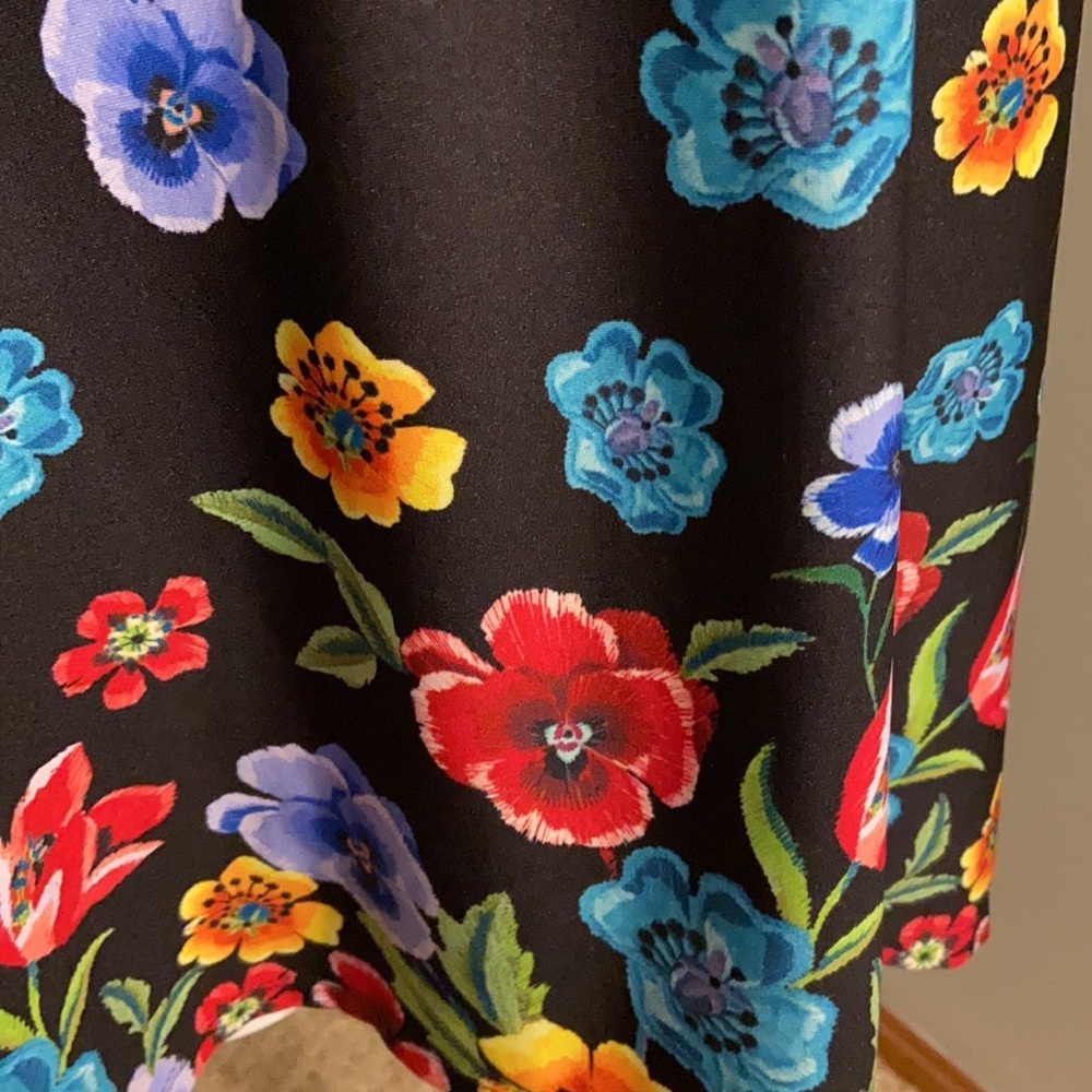 Slinky Brand Bright Floral Tunic 1X EUC - Picture 5 of 6